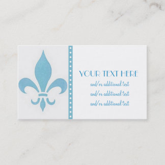 Blue Fleur De Lis Visitekaartje