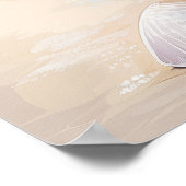 Blue Flip Flops Seashells Coastal Beach Summer Art Poster (Hoek)