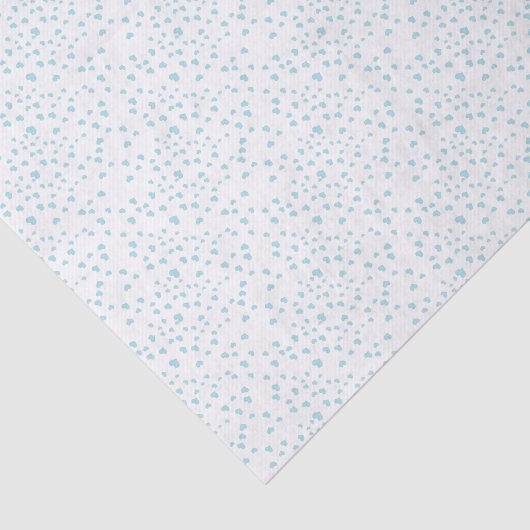 Blue Floating Hearts Achtergrond Hoesje Tissuepapier (Detail)