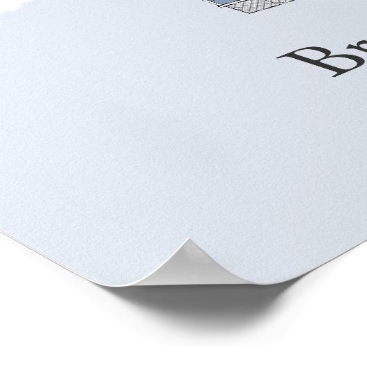 Blue Floating Home Fingerprint Guestbook Poster (Hoek)