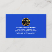 Blue Flood Water Layers sanitair Visitekaartje (Achterkant)