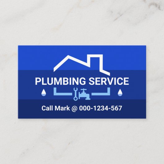 Blue Flood Water Layers sanitair Visitekaartje (Voorkant)