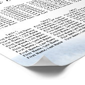 Blue Floral 8-Table DIY Wedding Seating Chart Poster (Hoek)