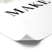 *~* Blue Floral Abstract DANDELION maakt een wens Poster (Hoek)