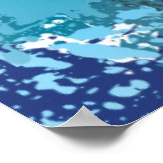 Blue Floral Abstract Poster (Hoek)