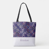 Blue Floral Abstract Tote Bag (Achterkant)