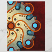 Blue Floral Abstract Vector Art Flyer (Voorkant)