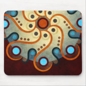 Blue Floral Abstract Vector Art Mousepad Muismat (Voorkant)