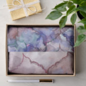 Blue Floral Abstracte Waterverf Blues Tissuepapier (Geschenk)