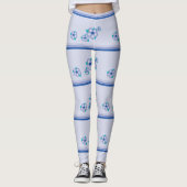 Blue Floral Accented Leggings (Voorkant)