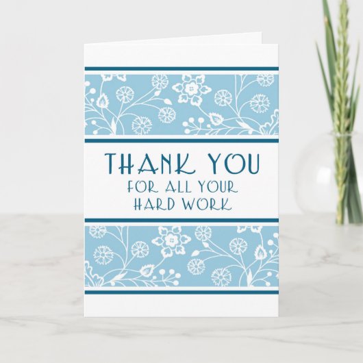 Blue Floral Administrative Professionals Day Kaart (Voorkant)