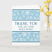 Blue Floral Administrative Professionals Day Kaart (Gele Bloem)