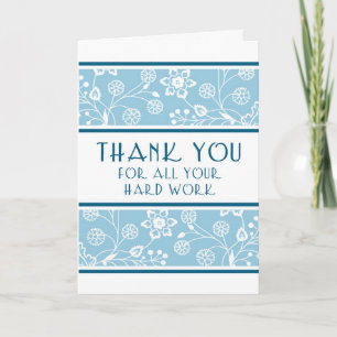 Blue Floral Administrative Professionals Day Kaart