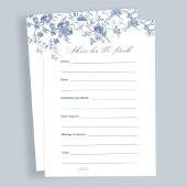 Blue Floral Advies voor de bruid Kaarten