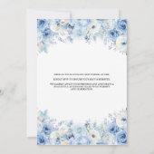 Blue Floral Afternoon Tea Verjaardagsfeest Kaart (Achterkant)