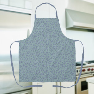 Blue Floral All-Over Print Schort