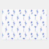 Blue Floral And Botanical Flowers Pattern Papers Inpakpapier Vel (Voorkant 3)
