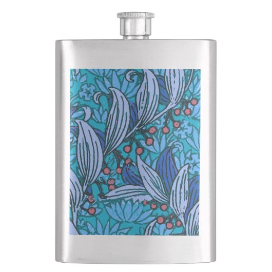 Blue Floral Antiek Boho Modern Flacon (Voorkant)