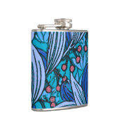 Blue Floral Antiek Boho Modern Heupfles (Rechts)