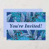 Blue Floral Antiek Boho Modern Kaart (Voorkant / Achterkant)