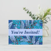 Blue Floral Antiek Boho Modern Kaart (Staand voorkant)