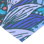 Blue Floral Antiek Boho Modern Korte Tafelloper (Hoek)