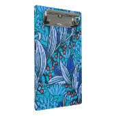 Blue Floral Antiek Boho Modern Mini Klembord (Schuin)