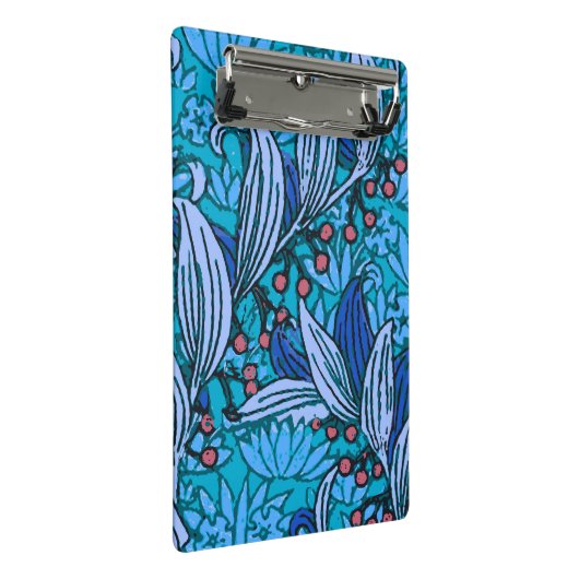 Blue Floral Antiek Boho Modern Mini Klembord (Schuin)