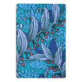 Blue Floral Antiek Boho Modern Mini Klembord (Achterkant)