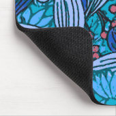 Blue Floral Antiek Boho Modern Muismat (Hoek)