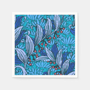 Blue Floral Antiek Boho Modern Servetten