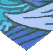 Blue Floral Antiek Boho Modern Tafelkleed (Gekanteld)