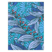 Blue Floral Antiek Boho Modern Tafelkleed (Voorkant)