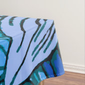 Blue Floral Antiek Boho Modern Tafelkleed (Voorbeeld)