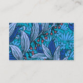 Blue Floral Antiek Boho Modern Visitekaartje (Achterkant)