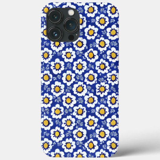 Blue Floral Arabic Pattern Case-Mate iPhone Case (Achterkant)