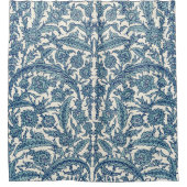 Blue  Floral Arabic Pattern Douchegordijn (Voorkant)