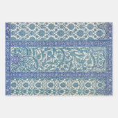 Blue Floral Arabic Pattern Inpakpapier Vel (Voorkant 2)