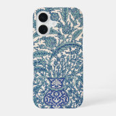 Blue  Floral Arabic Pattern iPhone 16 Hoesje (Achterkant)