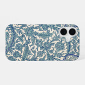 Blue  Floral Arabic Pattern iPhone 16 Hoesje (Achterkant horizontaal)