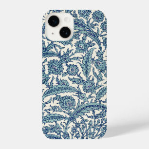 Blue  Floral Arabic Pattern iPhone 14 Hoesje