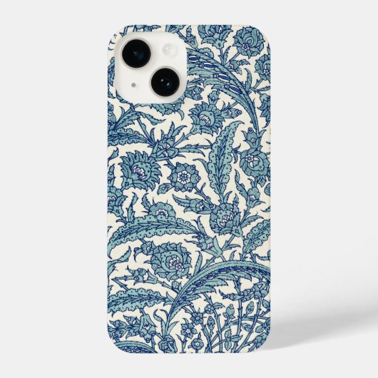 Blue  Floral Arabic Pattern iPhone Hoesje (Achterkant)