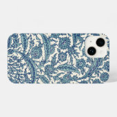 Blue  Floral Arabic Pattern iPhone Hoesje (Achterkant horizontaal)