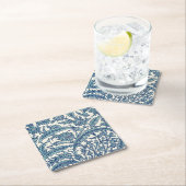 Blue  Floral Arabic Pattern Kartonnen Onderzetters (Insitu)