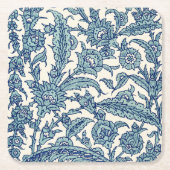Blue  Floral Arabic Pattern Kartonnen Onderzetters (Voorkant)