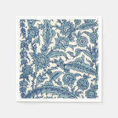 Blue  Floral Arabic Pattern Servet (Voorkant)