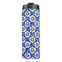 Blue Floral Arabic Pattern