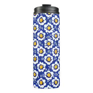 Blue Floral Arabic Pattern Thermosbeker