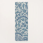 Blue Floral Arabic Pattern Yogamat (Achterkant)