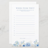 Blue Floral Arch Vrijgezellenfeest waar waren ze (Voorkant / Achterkant)